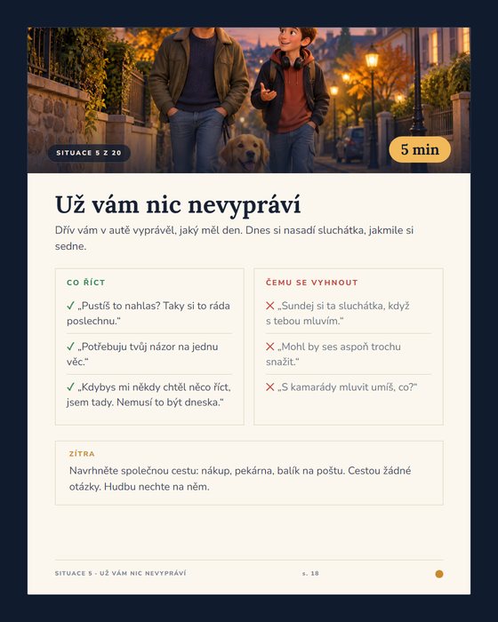 Situace 5: Už vám nic nevypráví